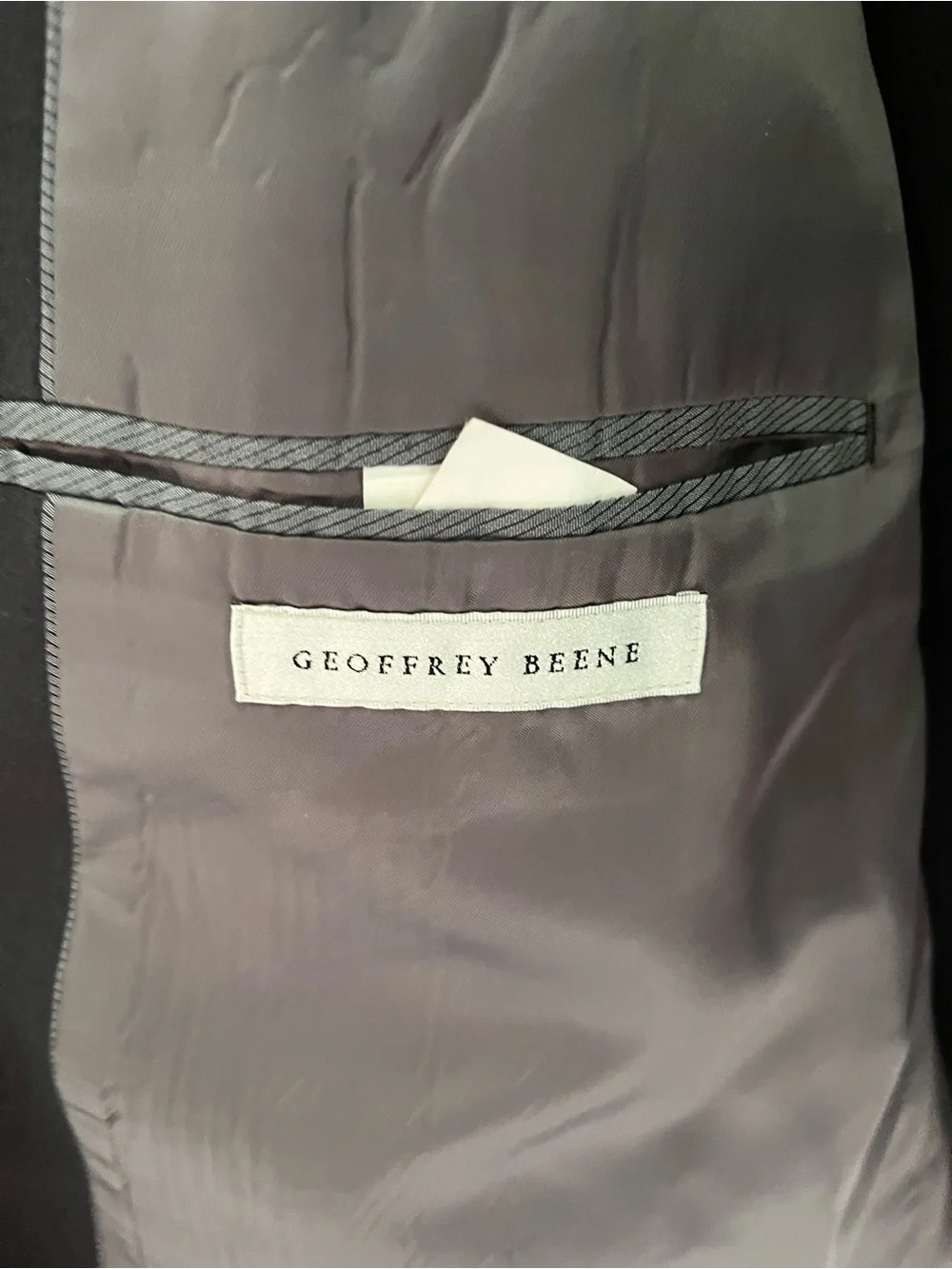 Geoffrey Beene Men's Black Single-Breast Two-Button Suit Jacket
